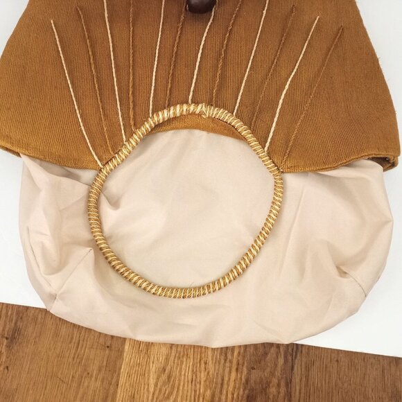 Large Jute Tote Bag With Rope Handles & Wooden Bead Detail - Picture 7 of 9